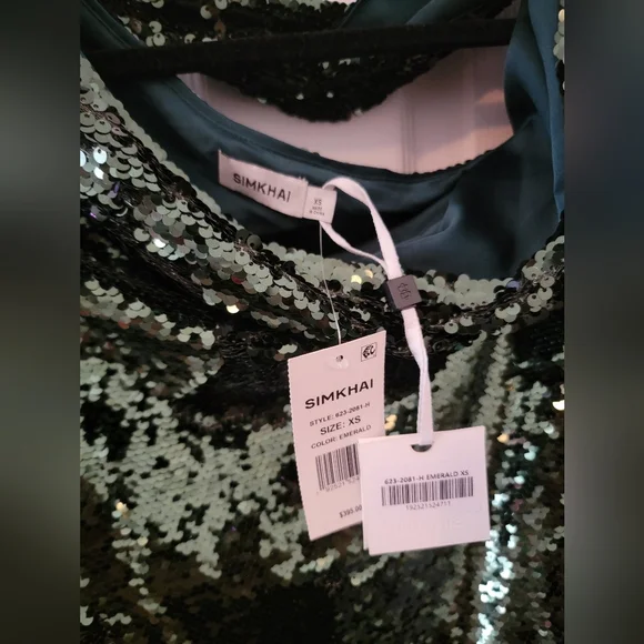 Simkhai Womens Green Alice One-Shoulder Top NWT - Picture 9 of 12